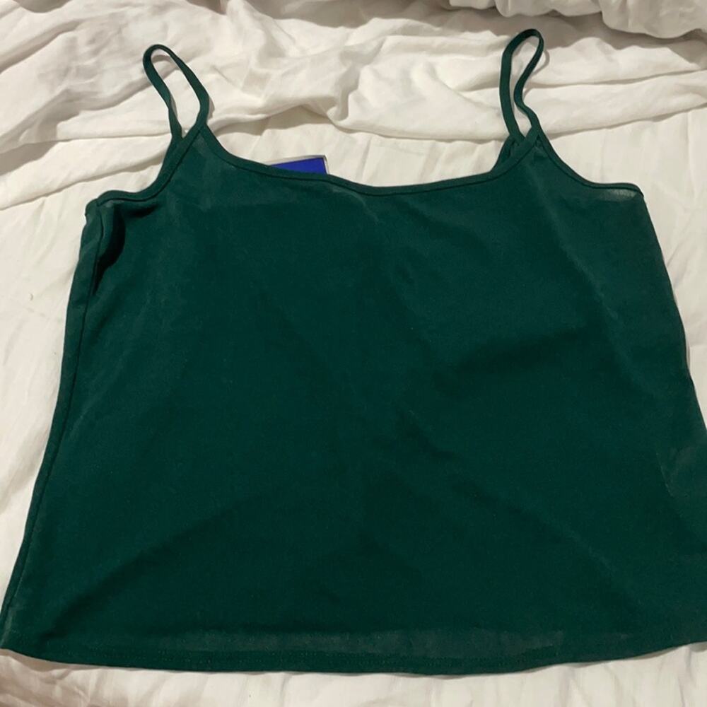 Laundry L hunter green cami nwot vintage